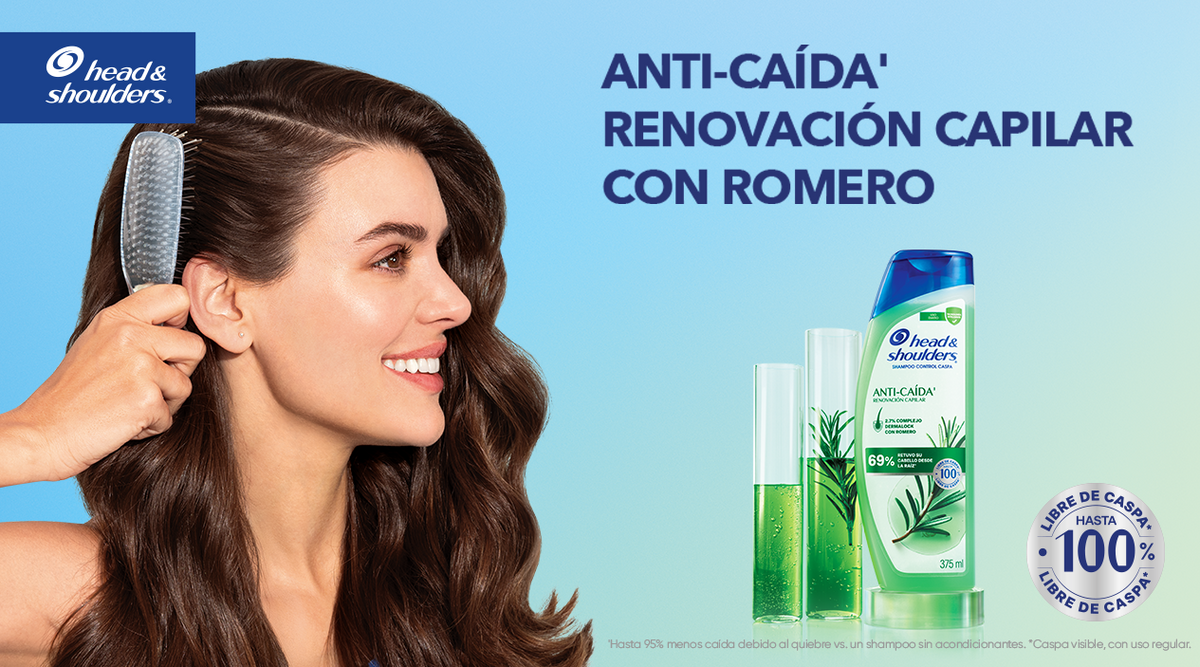 Banner de Head & Shoulders Anti-Caída Renovación Capilar con romero