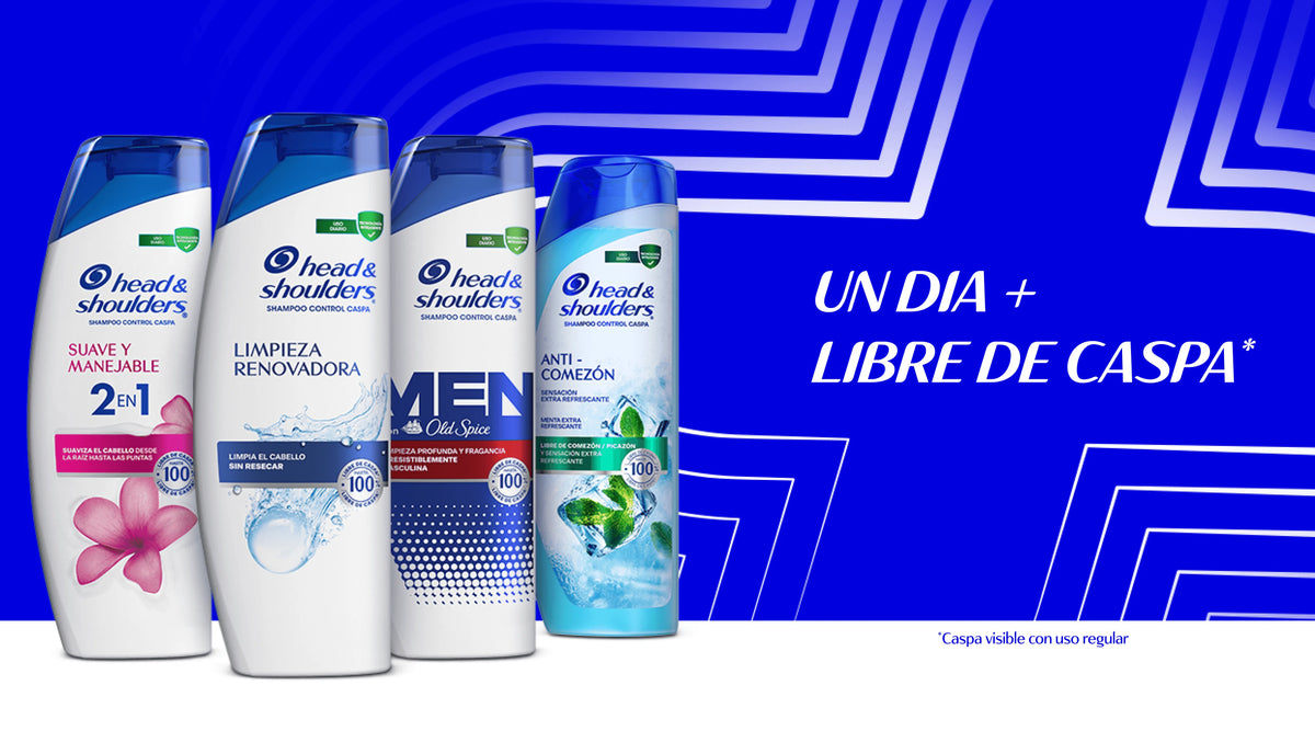 Un día + sin caspa, banner de Head&Shoulders - Shampoo H&S