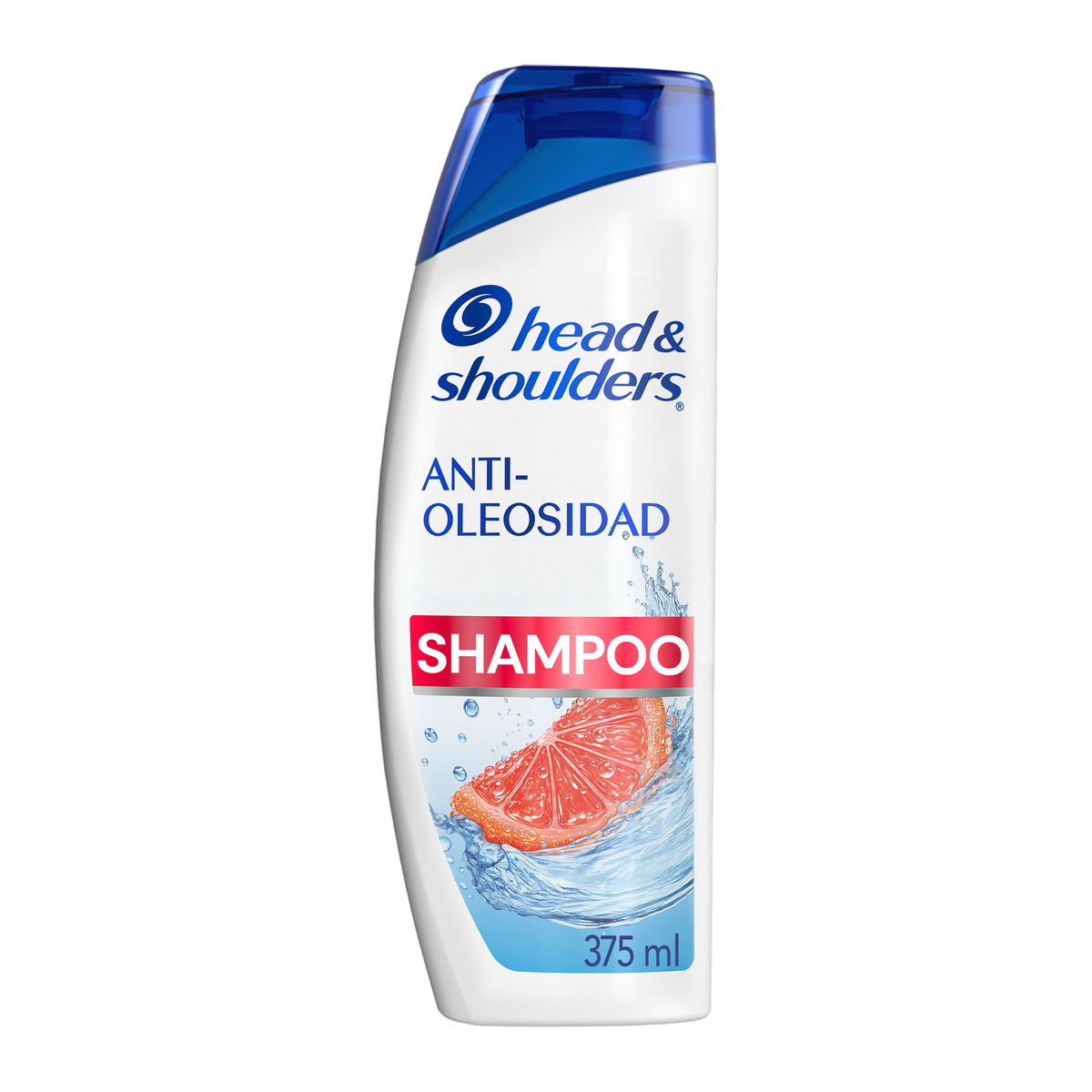 Botella de Head & Shoulders Shampoo Anti-Oleosidad Control Grasa 375 ml con extractos cítricos